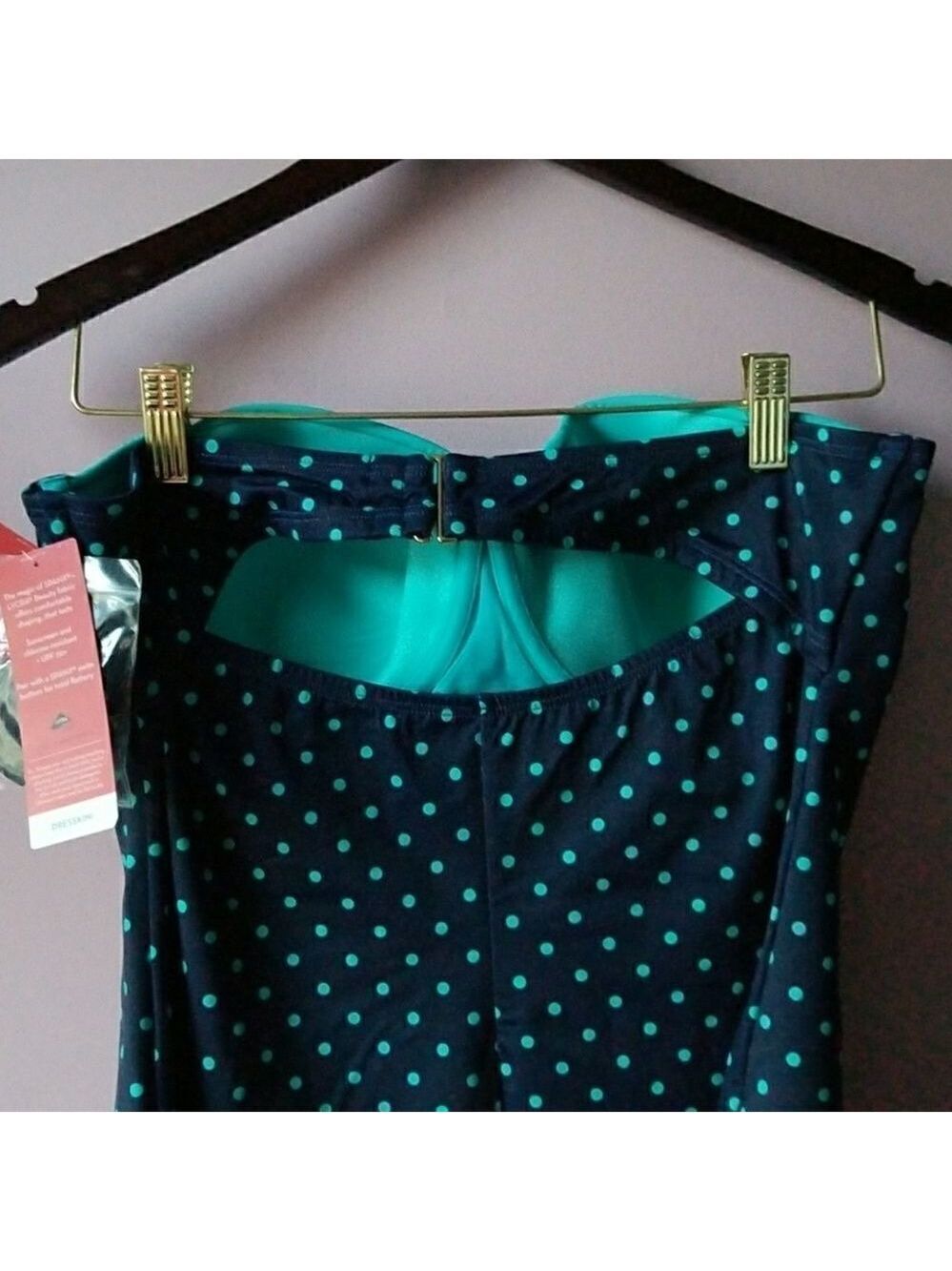 𝅺spanx Dresskini Swim Top Polka Dots - Picture 7 of 8
